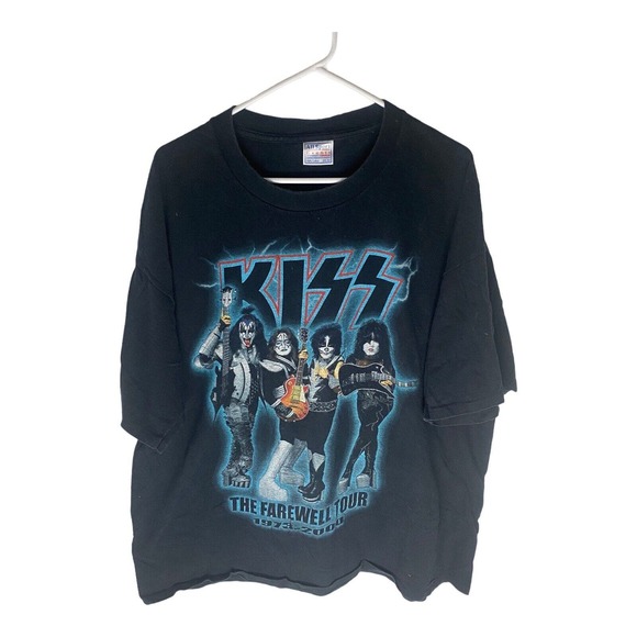 Vintage KISS The Farewell Tour 1973-2000 T-Shirt XXL Ted Nugent Skid Row